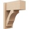 Ekena Millwork 8-in W x 16-in D x 20-in H Balboa Block Rough Cedar Woodgrain TimberThane Outlooker, Primed Tan OUTUR080X16X20BOA44RCPR - alternate 1